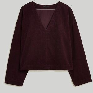 Madewell Waffle Knit Relaxed V Neck Top Small